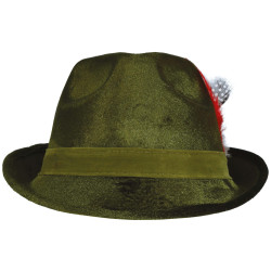 Myslivecký klobouk zelený s peříčky